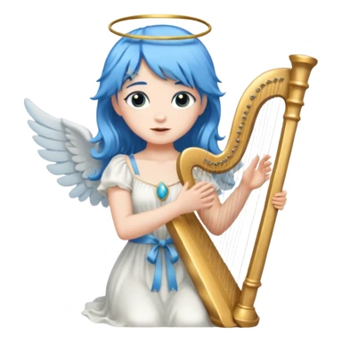 Blue-haired angel holding harpir






























 sticker