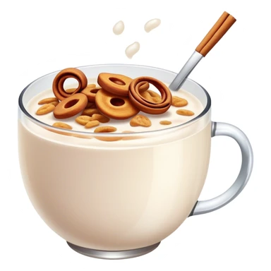 Cinnamon cereal in milk sticker