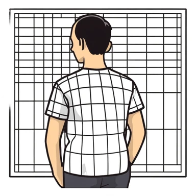 Patch test for skin allergies on a person's back with multiple square patches in a grid pattern sticker