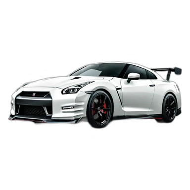 White gtr r35 nismo sticker