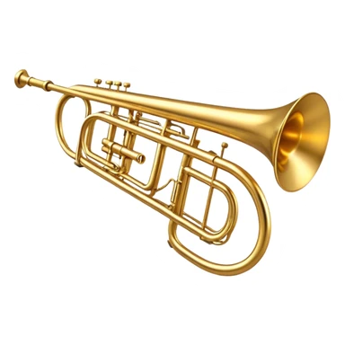 Cinematic Realistic Trombone, sleek brass slide extending dynamically, subtle scratches adding authenticity, warm golden reflections bouncing off the metal, glowing with a bold and resonant musical energy. sticker