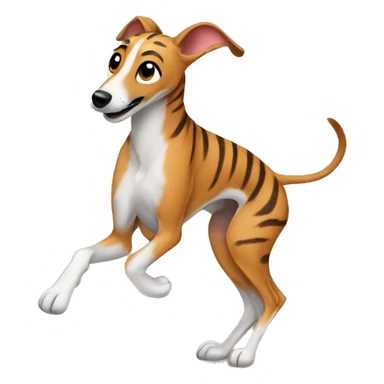 Fawn tiger greyhound dancing sticker