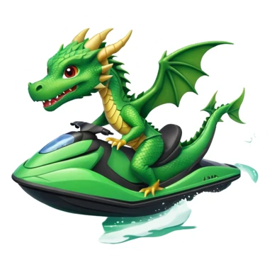 dragon on a jetski  sticker