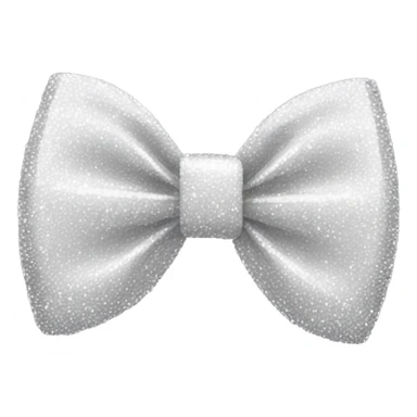 white sparkly bow sticker