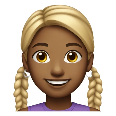 smiling girl with hoop earrings sticker