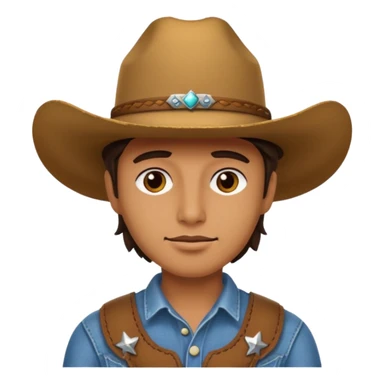 Me wearing a cowboy hat  sticker