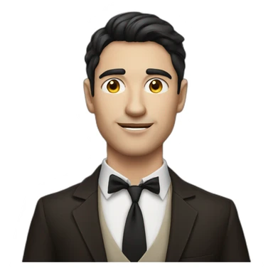 white skinned dark haired young rich man with cigar sticker