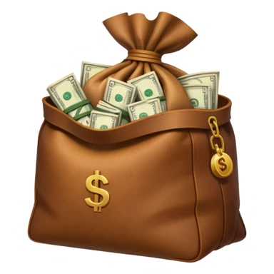 Big bag of cash sticker