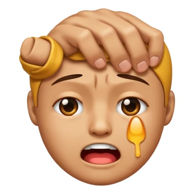 Tourne cet emoji 🤜 de -90 degrés et met le sur la bouche de cette emoji 😭 sticker