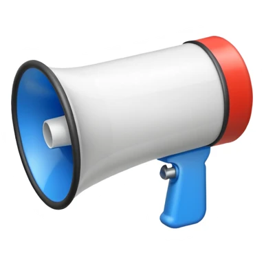 white megaphone sticker