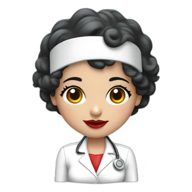 Betty boop enfermera sticker