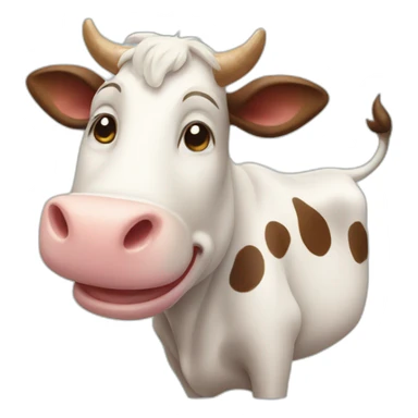 smiling cow sticker