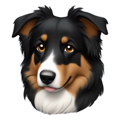 Aussie shepherd all black with tan markings (no white coloring anywhere) sticker