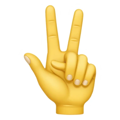 A yellow hand imititing a gun by joing two fingers sticker