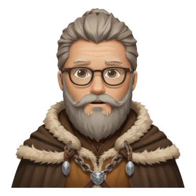 Glasses-Wearing wild viking büst sticker