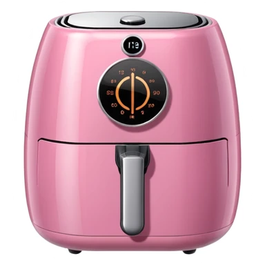 Realistic pink air fryer sticker
