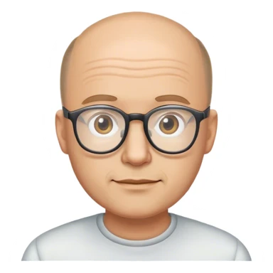 Balding man with glasses  sticker
