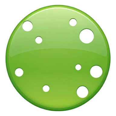 Make a green circle with a white dot at the middle sticker