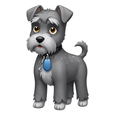 Schnauzer in the rain  sticker