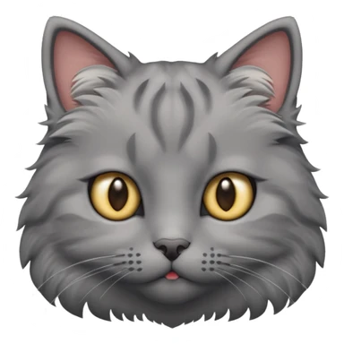 a gray cat with eyes on its FOREHEAD sticker