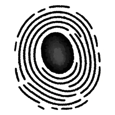 ink finger print on paper sticker