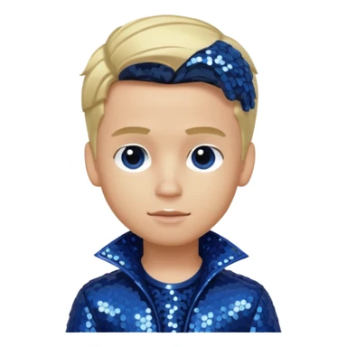 Cameron from Bratz Boyz with blonde hair and dark blue sequin outfit sticker