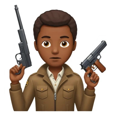 Black guy gun pointed at him sticker