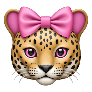 Onça pintada com laço rosa sticker