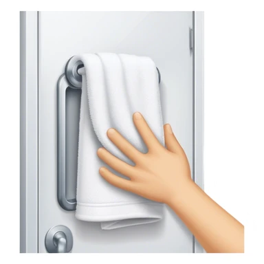 grab towel from door sticker