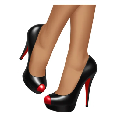 platform black heels red bottom sticker