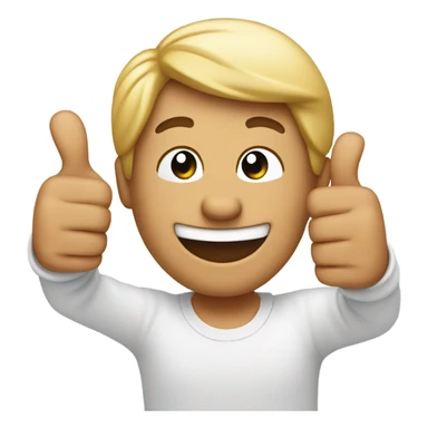 Big smile with two thumbs up sticker