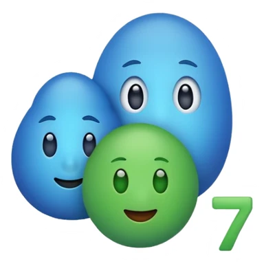 Make a big emoji with six and seven sticker