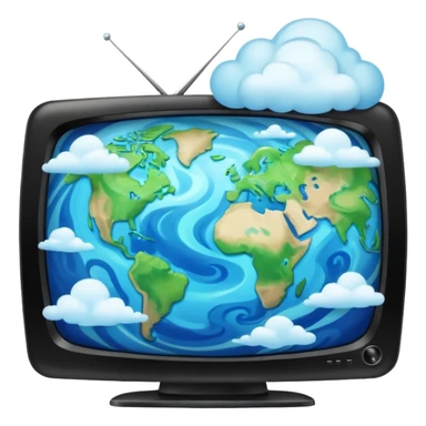 Tv with an earth sticker