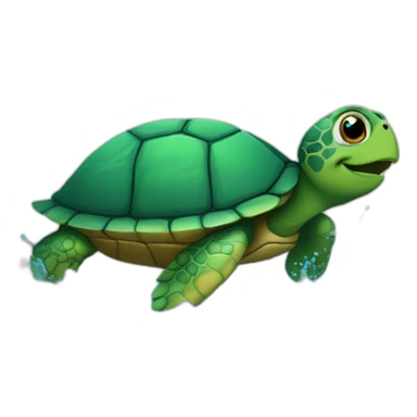 turtle in the water  sticker