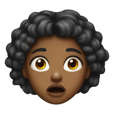a black girl shocked having her jaw dropped sticker