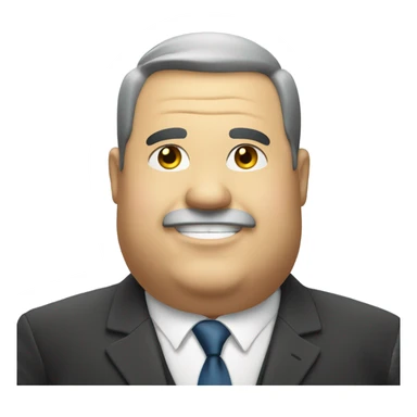 fat man in a suit looking smug sticker