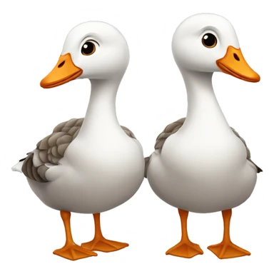 Two cute geese sticker
