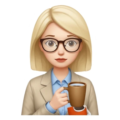 bored women office worker sticker