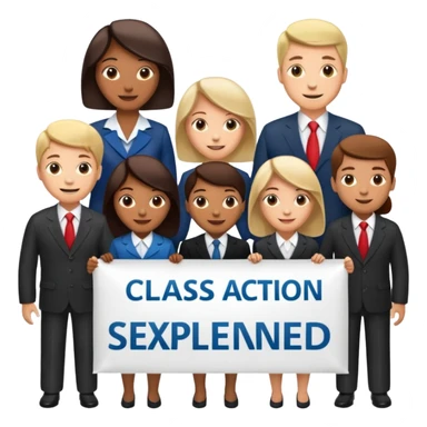 Class action settlements explain: When companies break the law or mislead customers, they are forced to pay settlements that money belongs to you.  sticker