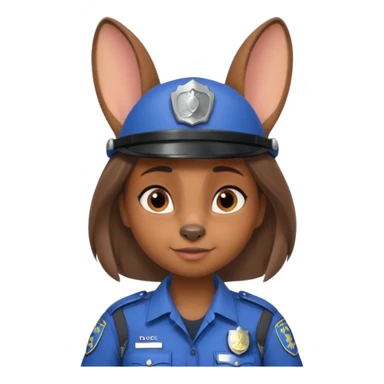 judy hopps with police suit from zootopia, pixar sticker