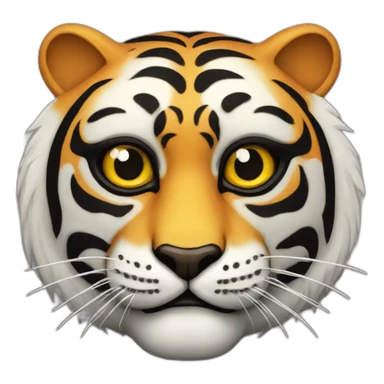 yin yang tiger Japanese mask sticker