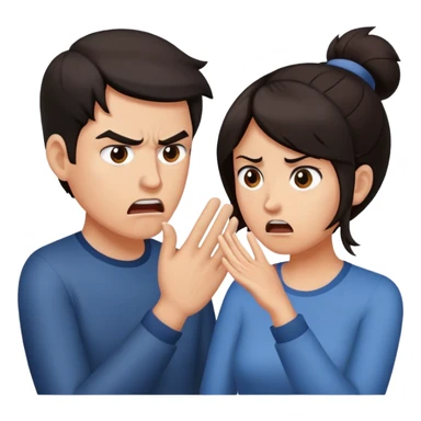 couple having communication problems arguing sticker