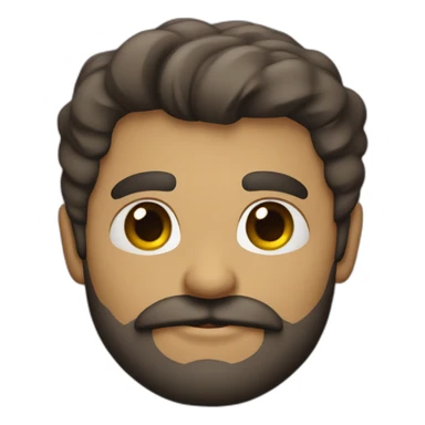 Hombre calvo con barba sticker