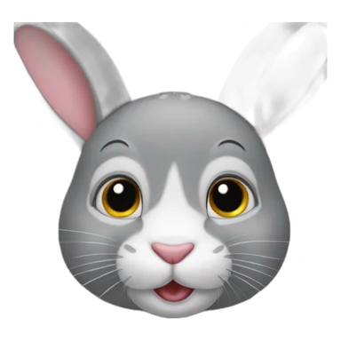 grey belier rabbit sticker