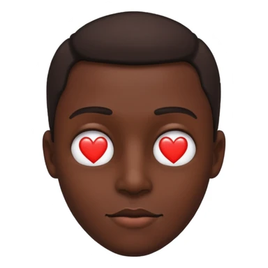 Ninja ojos de corazónes hombre sticker