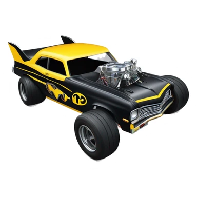 69 Nova Batman’s favorite, shaped like a top fuel Dragster with exposed suspension  sticker