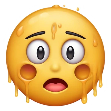 generate a mega sweaty and anxious emoji sticker