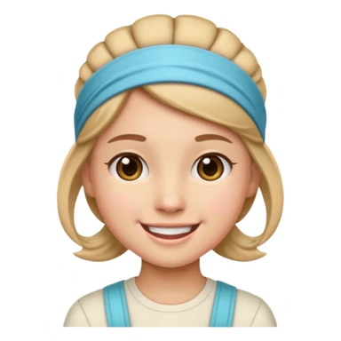 Cute preppy emoji sticker