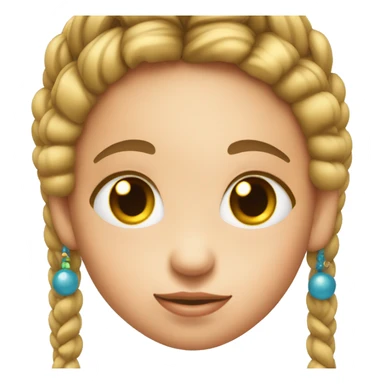 kid with braids and beads with ab bink bow sticker