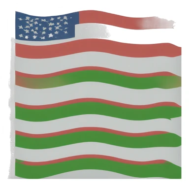 flag with horizontal green-write (thin)- red parts sticker